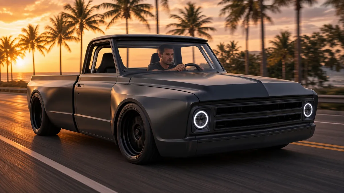 Concept render of the C10 with a driver in the seat