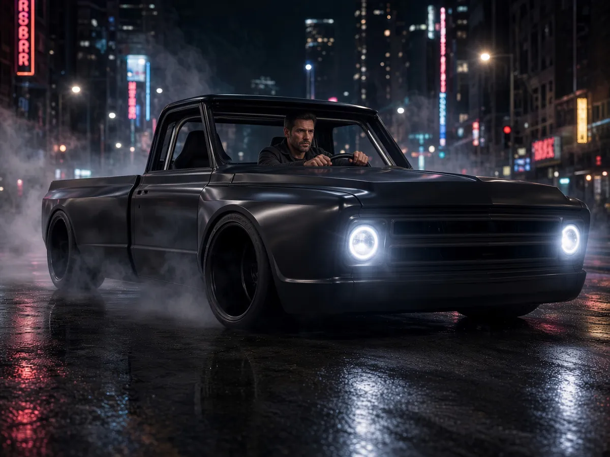 Concept render of the C10 with a driver in the seat