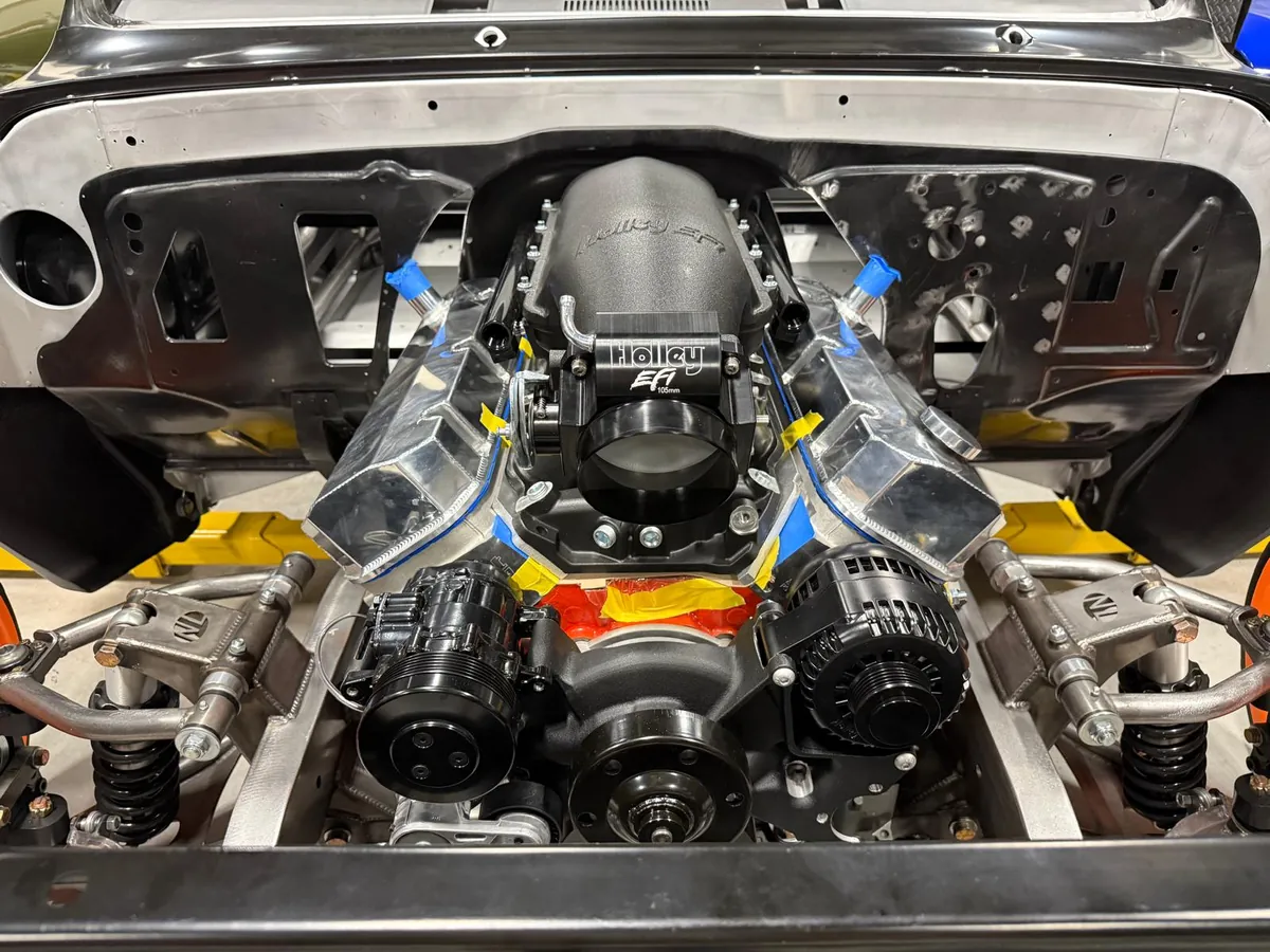 Shop photo of the real C10 mid-build