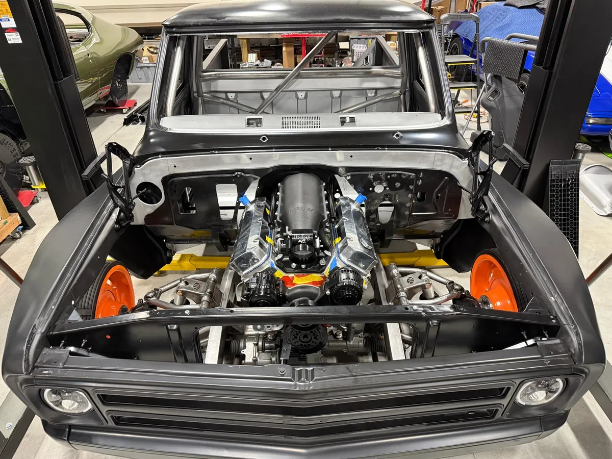 Shop photo of the C10 build in progress