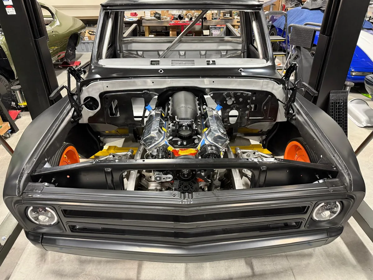 Shop photo of the C10 build in progress