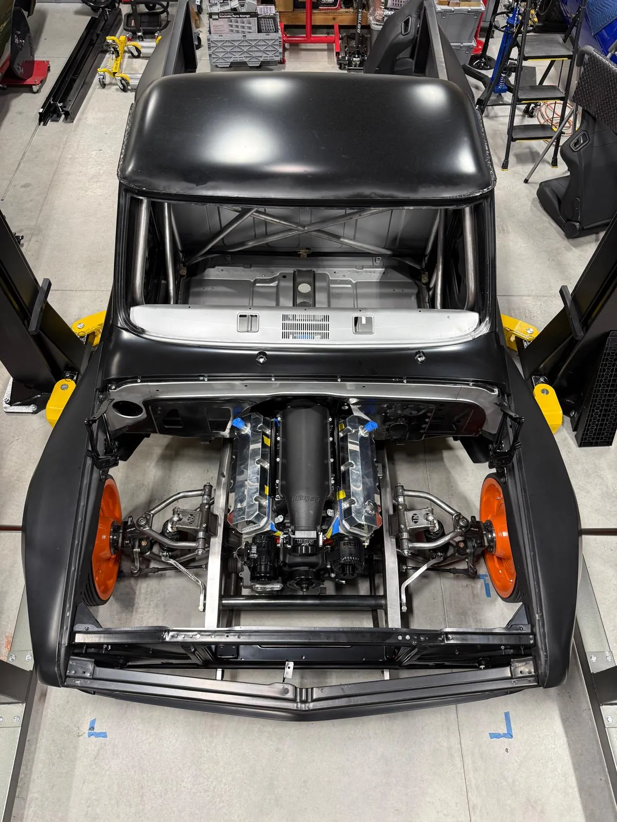 Shop photo of the C10 build in progress