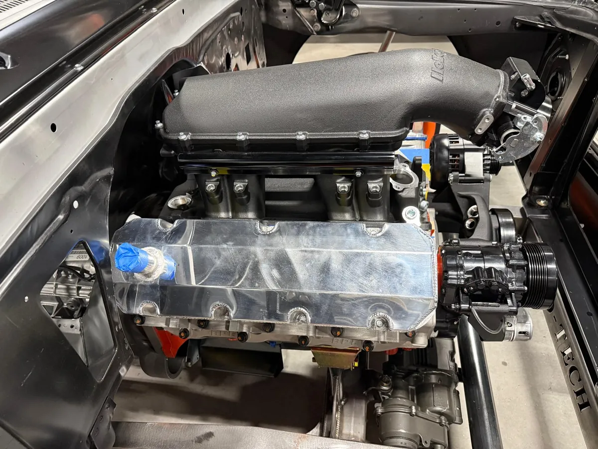 Shop photograph of the C10 build in progress