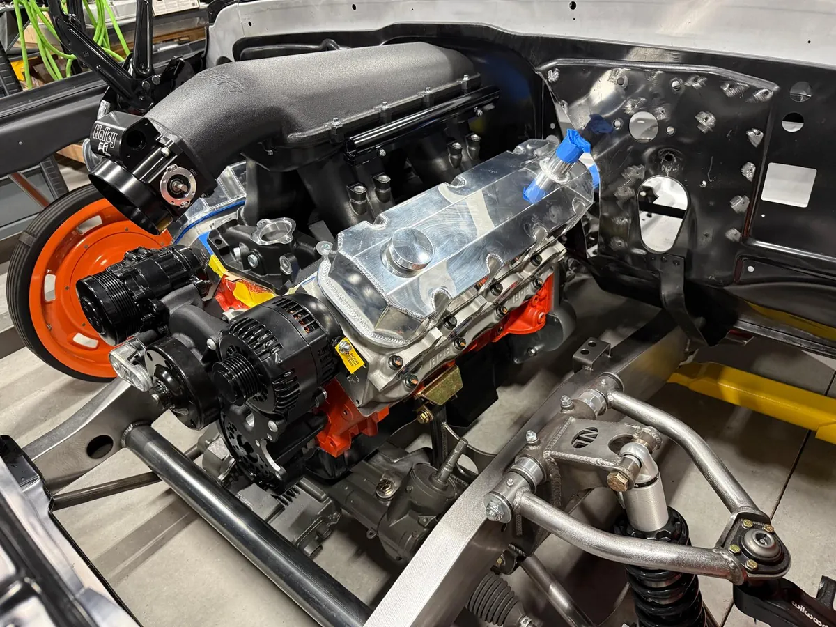 Shop photograph of the C10 build in progress