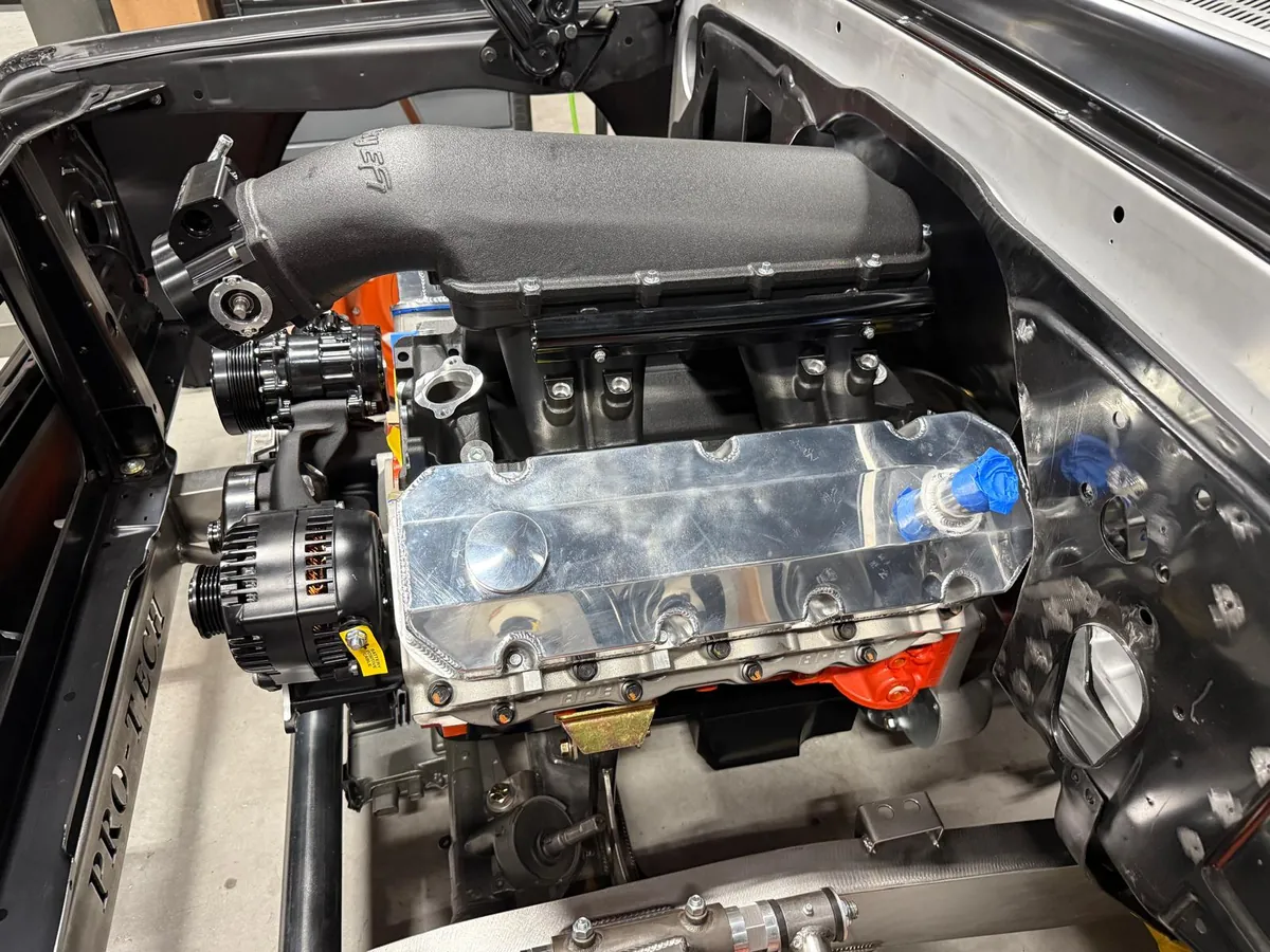Shop photograph of the C10 build in progress